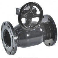 Кран 100 PN16 шаровой 11с67п фланцевый с редуктором стальной Кран 100 PN16 шаровой 11с67п фланцевый с редуктором стальной